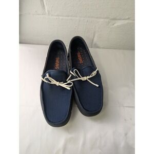 SWIMS Men's‎ Size 10 Braided Lace Boat Casual Loafer Slip On Shoes Navy Blue
